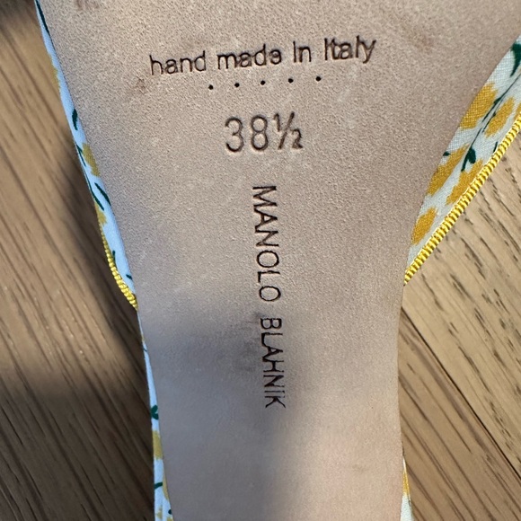 Manolo Blahnik Maysale Floral Mules - Picture 3 of 3